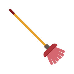 vector clip art mop on white background for web and graphic design