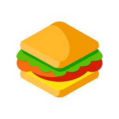 vector clip art sandwich on white background for web and graphic design