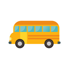 vector clip art school bus on white background for web and graphic design