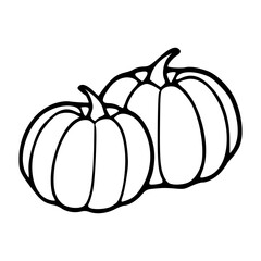 vector icon of Halloween or thanksgiving pumpkins