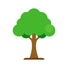 vector clip art small garden tree on white background for web and graphic design