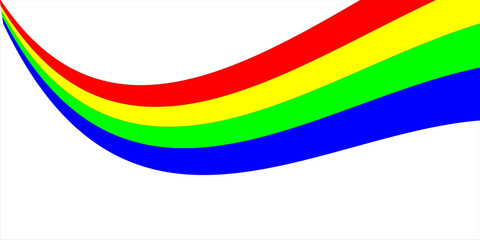 Waving rainbow flag of LGBT. Gay, Lesbian, Bisexual, Transgender and Queer pride symbol