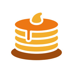vector clip art sweet pancake stack on white background for web and graphic design
