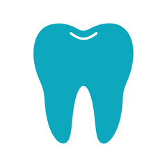 vector clip art tooth icon on white background for web and graphic design
