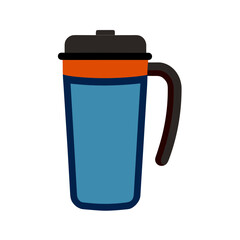 vector clip art travel mug on white background for web and graphic design