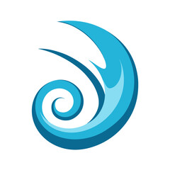 vector clip art water swirl on white background for web and graphic design