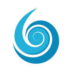 vector clip art water spiral on white background for web and graphic design