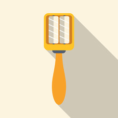 Yellow maraca shaker musical instrument producing percussion music