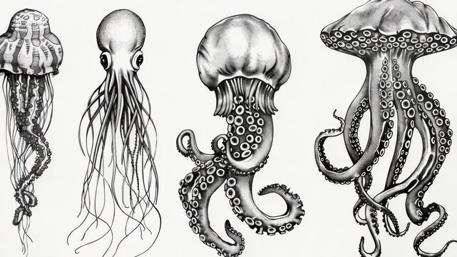 Video Eight arms and curious eyes, a cluster of octopuses in various shapes and sizes