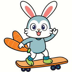 Obraz premium rabbit with a carrot