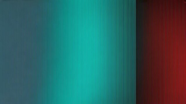 Shifting vertical banded field sliding across lit display, camera panning teal growing red waning
