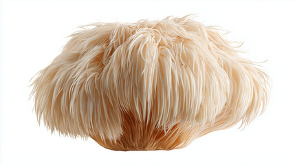 Lion&rsquo;s mane mushroom isolated on white background.
