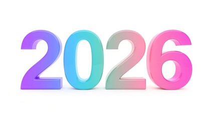the year 2026 presented in vibrant colors, symbolizing future prospects and new beginnings