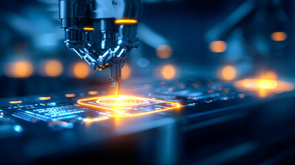 Automated robotic system inspecting electronic components with precision and efficiency