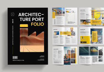 Modern Architecture Portfolio Template Layout