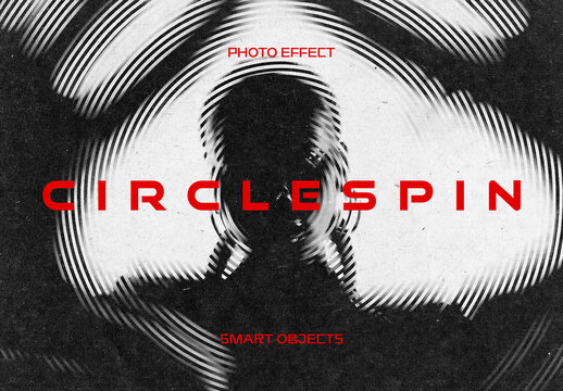 Circle Spin Photo Effect Mockup