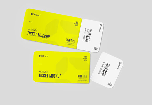 Ticket Mockup PSD Template