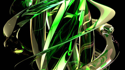 VJ クリスタル ガラス 水晶 宝石 スタイリッシュ 緑 [別Verあり]