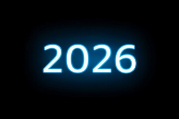 2026 in bright blue on a dark background