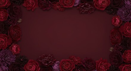 Floral border dark background