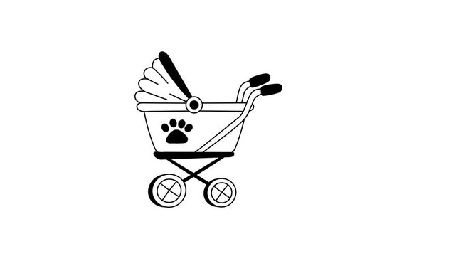 Portable stroller for easy movement of small or injured pets
