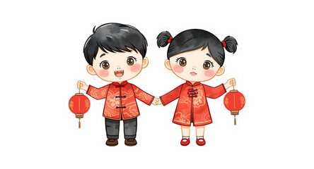 chinese girl and boy