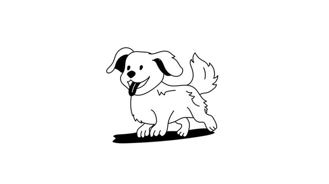 A joyful, playful dog running with energy and excitement