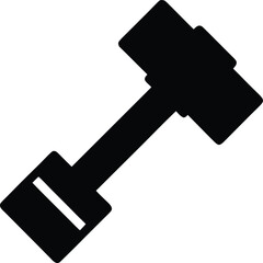 polo mallet icon Black silhouette vector illustration on transparent background
