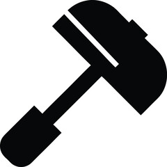 polo mallet icon Black silhouette vector illustration on transparent background