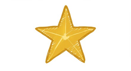 Hand drawn gold star