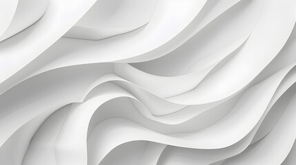 Minimalist White Paper Craft Abstract Shapes Background