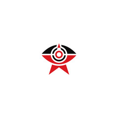 Eye of star abstract logo on white background.