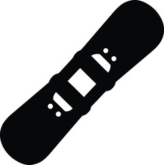 snowboard icon Black silhouette vector illustration on transparent background
