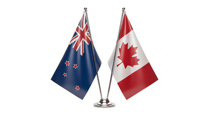 Canada and Australia: Miniature Flags Representing National Pride and Heritage 

