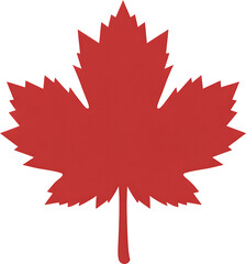 Isolated Canadian maple leaf emblem for national symbol, nature, and patriotism theme
