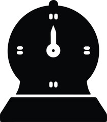 table game timer icon Black silhouette vector illustration on transparent background