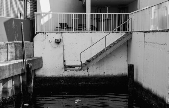 Old steel staircase