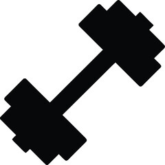 weightlifting bar icon Black silhouette vector illustration on transparent background