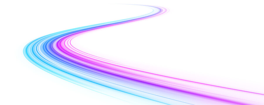 Neon sparkle and glowing wave combine in a fast-flowing light pattern. Abstract design with energy, blur and cyber motion.