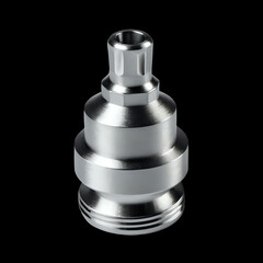 Precision machined metal component with polished chrome finish