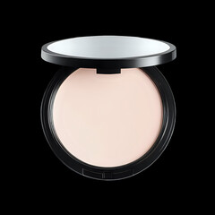 Open compact pressed face powder with light beige shade