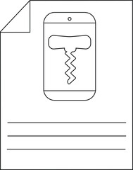 A creative design featuring a smartphone with a corkscrew icon for wine lovers.