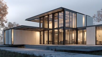 Steel housing frame in soft warm tones, modern structural clarity, clean render, smooth shapes