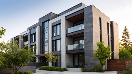 Modern engineering steel skeleton for residence, warm tones, simplified composition, clean edges