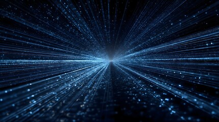 Fototapeta premium binary code background sci-fi matrix tunne