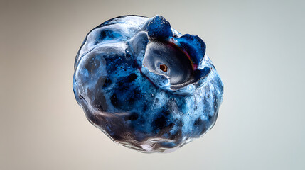 Captivating Blueberry in a Vibrant Blue Detailed 3D Render