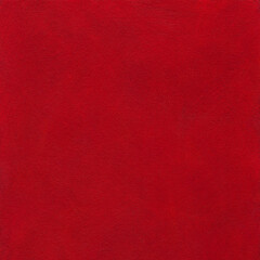 Fototapeta premium Hand painted red, scarlet texture. Intense, rich, mottled colours. Visible thick brushstrokes. Red leather background. Square 12 x 12 inches.