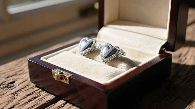 Elegant Jewelry Gift Box with Sparkling Silver Balls for Special Occasions Valentine s Day gifts