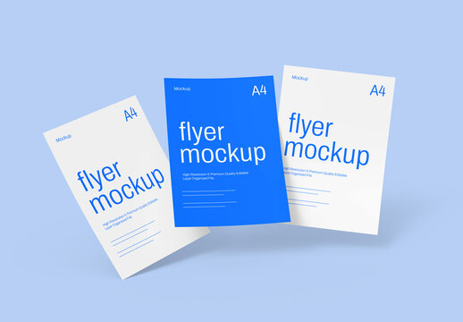 Three Floating Mockup Template