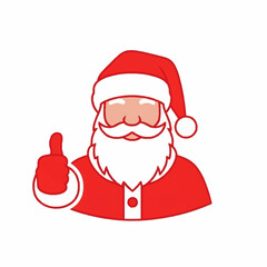 Santa Claus Giving Thumbs Up Gesture.